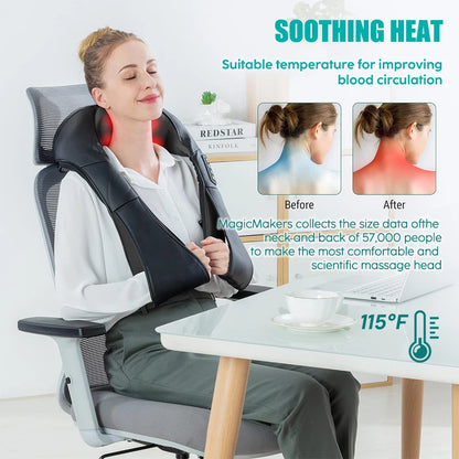 Shiatsu Neck and Shoulder Massager Heated Back Massager